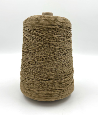 Пряжа Cotton Paillettes, D&C Yarns, хлопок, цвет темно-бежевый